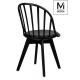 MODESTO krzesło ALBERT czarne - polipropylen, ekoskóra