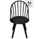MODESTO krzesło ALBERT czarne - polipropylen, ekoskóra
