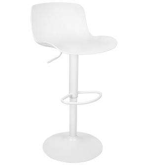 Krzesło barowe STOR regulowane białe
