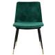 Krzesło DIEGO zielone - welur, podstawa czarno złota