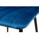 MODESTO krzesło LARA ciemny niebieski - welur, metal