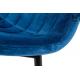 MODESTO krzesło LARA ciemny niebieski - welur, metal