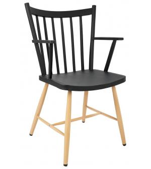 Krzesło MILA ARM czarne