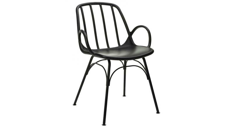 Krzesło CASTERIA czarne - polipropylen