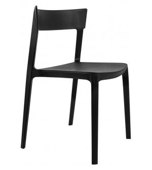 Krzesło FRITZ czarne - polipropylen