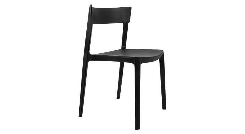 Krzesło FRITZ czarne - polipropylen