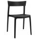 Krzesło FRITZ czarne - polipropylen