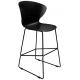Krzesło barowe ALI czarny - polipropylen, metal