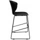 Krzesło barowe ALI czarny - polipropylen, metal