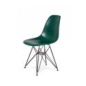 Krzesło DSR BLACK myśliwska zieleń.34 - podstawa metalowa czarna