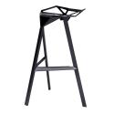 Krzesło barowe SPLIT PREMIUM czarne - aluminium