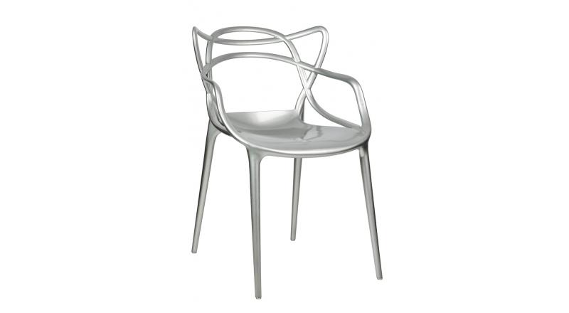 Krzesło LUXO srebrne - ABS