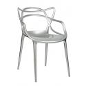 Krzesło LUXO srebrne - ABS
