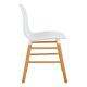Krzesło IKAR białe - polipropylen, drewno bukowe