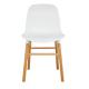 Krzesło IKAR białe - polipropylen, drewno bukowe