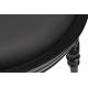 Krzesło SLIP czarne - poliwęglan, skóra ekologiczna