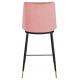 Krzesło barowe DIEGO 65 brudny róż - welur, podstawa czarno złota