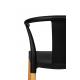Krzesło WISHBONE PP czarne - polipropylen, drewno