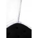 Krzesło CONTAR transparentne - czarna poduszka velvet, poliwęglan
