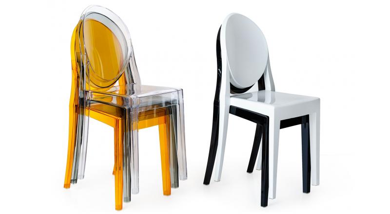 Krzesło VICTORIA białe - poliwęglan