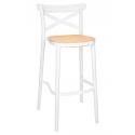 Krzesło barowe COUNTRY białe