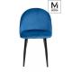 MODESTO krzesło NICOLE ciemny niebieski - welur, metal