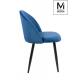 MODESTO krzesło NICOLE ciemny niebieski - welur, metal