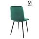 MODESTO krzesło LARA zielone - welur, metal