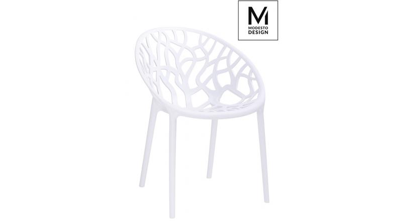 MODESTO krzesło KORAL białe - polipropylen