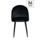 MODESTO krzesło NICOLE czarne - welur, metal