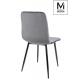 MODESTO krzesło LARA szare - welur, metal