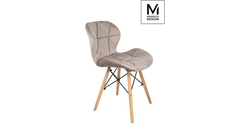 MODESTO krzesło KLIPP VELVET khaki