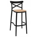 Krzesło barowe COUNTRY czarne