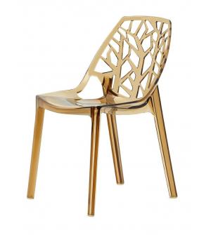 Krzesło KORAL SLIM bursztynowe - poliwęglan