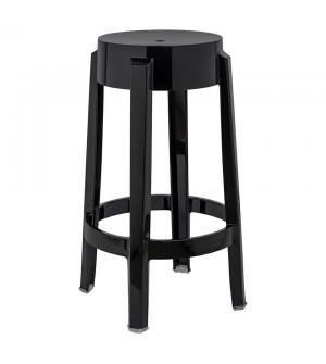 Krzesło barowe CHARLES 65 czarne - poliwęglan