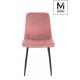 MODESTO krzesło LARA pudrowy róż - welur, metal