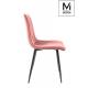 MODESTO krzesło LARA pudrowy róż - welur, metal