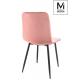 MODESTO krzesło LARA pudrowy róż - welur, metal