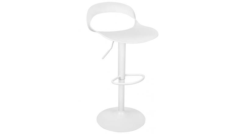 Krzesło barowe WRAPP regulowane białe
