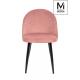 MODESTO krzesło NICOLE pudrowy róż - welur, metal