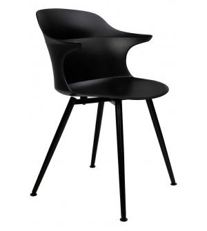 Krzesło BRAZO czarne - polipropylen, metal