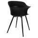 Krzesło BRAZO czarne - polipropylen, metal