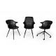 Krzesło BRAZO czarne - polipropylen, metal