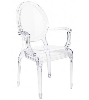 Krzesło PRINCE ARM transparentne - poliwęglan