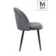MODESTO krzesło NICOLE szare - welur, metal