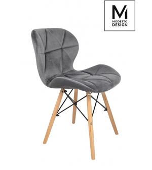 MODESTO krzesło KLIPP VELVET ciemny szary