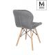 MODESTO krzesło KLIPP VELVET ciemny szary