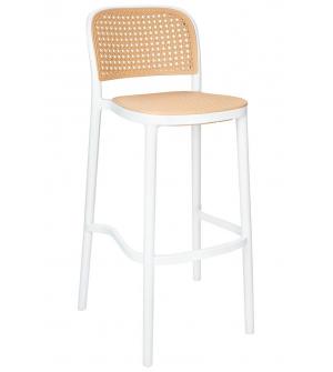Krzesło barowe WICKY białe