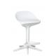 Krzesło barowe BENT biały - z regulacją wysokości, polipropylen