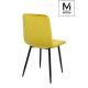 MODESTO krzesło CARLO musztardowe - welur, metal